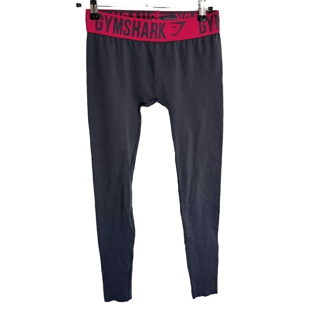 Gymshark‎ Gray Pink Band Compression Base-layer Leggings Size 6-8